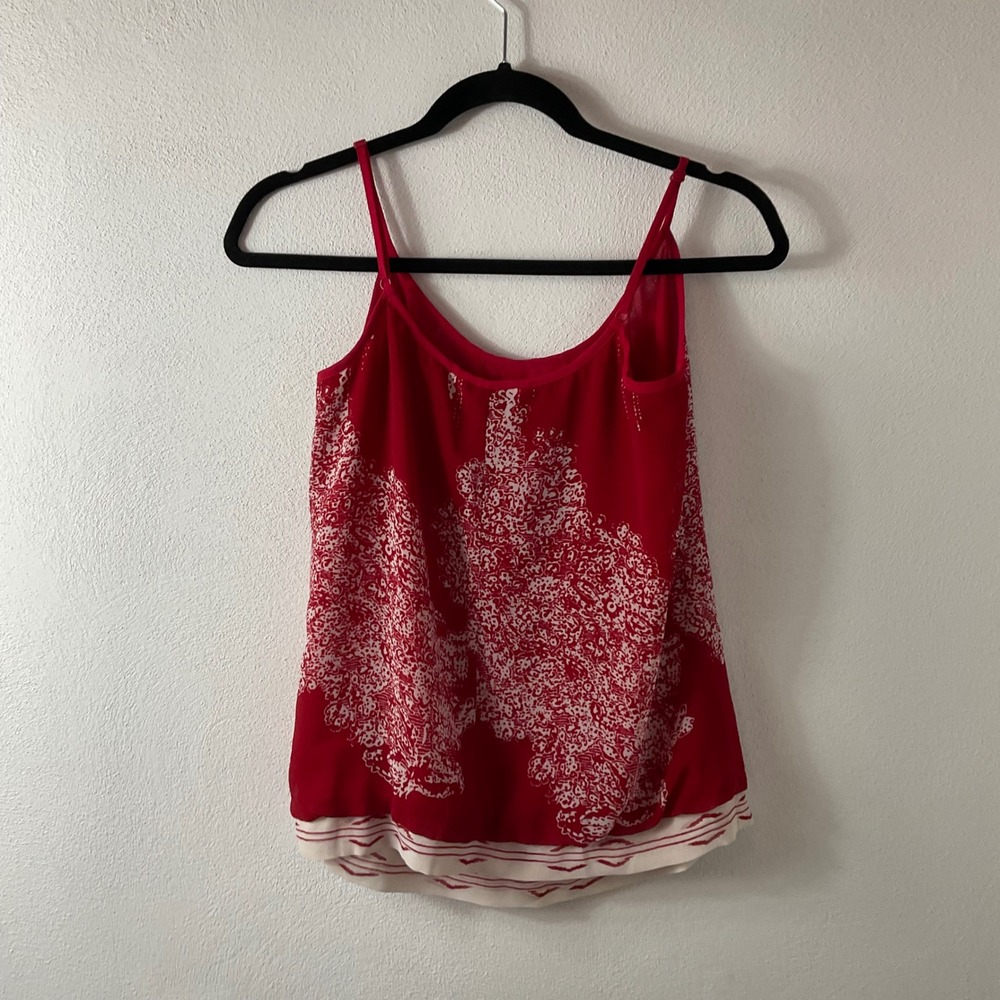 CABI Women's Red Sleeveless Spaghetti Strap Cami Tank Top Sz XS Style #162 - Picture 3 of 5
